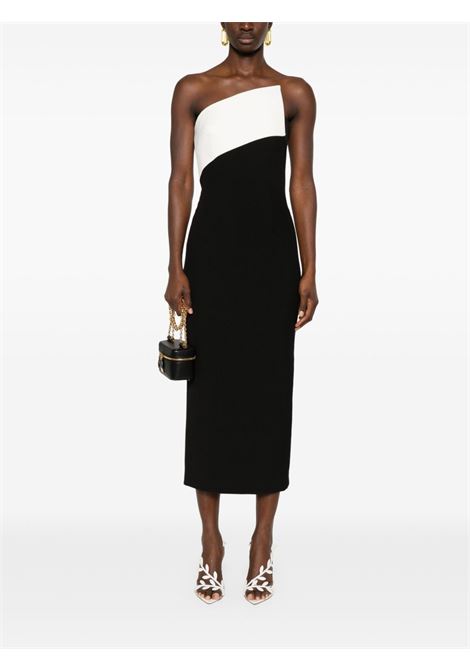 Abito midi con inserti a contrasto in bianco e nero Roland Mouret - donna ROLAND MOURET | RMSS25005MCPB